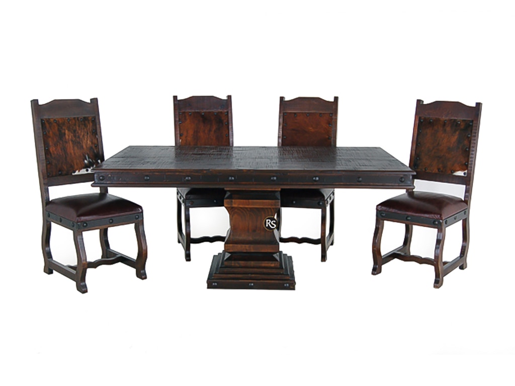 Rusticos Sierra Dining Room PEDESTAL 6 FOOT DINING TABLE LG MES-01